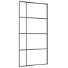 Porte coulissante Verre ESG et aluminium 102,5x205 cm Noir 