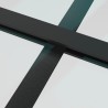 Porte coulissante Verre ESG et aluminium 102,5x205 cm Noir 