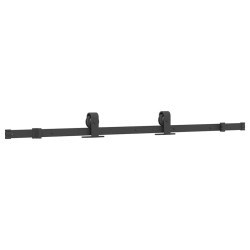 Porte coulissante kit de quincaillerie noir 76x205 cm verre ESG 