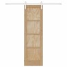 Porte Coulissante avec Set de Matériel 61x198,5 cm Bois de Pin Massif 