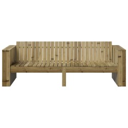 Canapé de jardin 3 places 185.5x60x62 cm en bois traité 