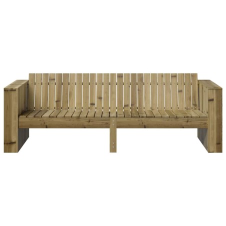 Canapé de jardin 3 places 185.5x60x62 cm en bois traité 