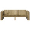 Canapé de jardin 3 places 185.5x60x62 cm en bois traité 