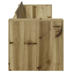 Canapé de jardin 3 places 185.5x60x62 cm en bois traité 
