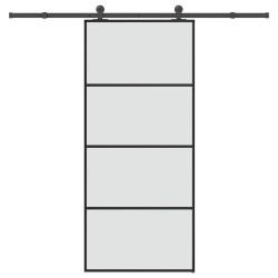 Porte coulissante avec kit de quincaillerie 90x205 cm Verre ESG 