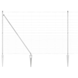 Clôture de champ 1,6x25 m en acier galvanisé 
