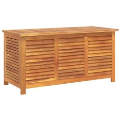 Boîte de rangement de jardin persiennes 113x50x56cm bois acacia 