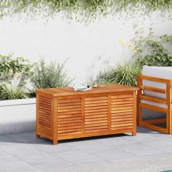 Boîte de rangement de jardin persiennes 113x50x56cm bois acacia 