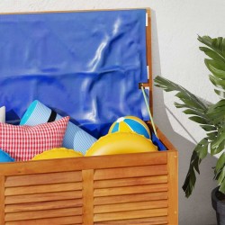 Boîte de rangement de jardin persiennes 113x50x56cm bois acacia 