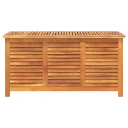 Boîte de rangement de jardin persiennes 113x50x56cm bois acacia 