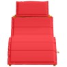 Chaises longues avec coussins - 2 pièces en bois d'acacia rouge 