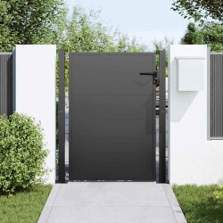 Porte de Jardin Noir 100 x 125 cm Acier peint par poudre 