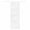 Porte coulissante avec ensemble de quincaillerie blanche 78x232 cm en pin massif 