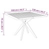 Table de jardin 110x110x75 cm Bois d'acacia solide 