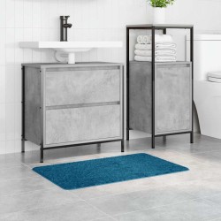 Tapis de bain rectangulaire bleu 50x80 cm en polypropylène antidérapant 