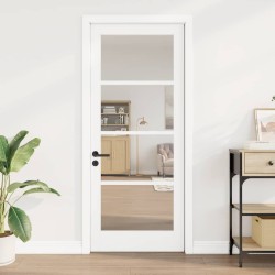 Porte Intérieure avec Verre "ORKDAL" Blanche 83x202x4 cm 