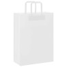Sacs en papier 50 pcs avec poignées blanc 26x12x35 cm 