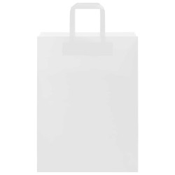 Sacs en papier 50 pcs avec poignées blanc 26x12x35 cm 