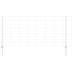 Poteaux de Clôture 22 pcs U-Channel 100 cm Acier Galvanisé 