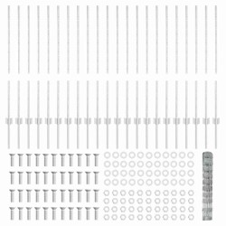 Poteaux de Clôture 22 pcs U-Channel 100 cm Acier Galvanisé 