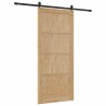 Porte coulissante avec quincaillerie 93x211 cm Bois massif en pin 