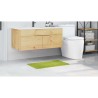 Tapis de bain rectangulaire vert 50x80 cm en polypropylène antidérapant 