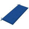 Banc de jardin empilable et coussin 128,5cm Bois de teck massif 