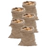 Sacs en jute 5 pcs 60x105 cm 100 % jute 220 g/m² 