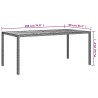 Table de jardin 190x90x75 cm Résine tressée/bois d'acacia Gris 