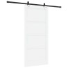 Porte coulissante avec quincaillerie 'ORKDAL'en bois de pin massif blanc 