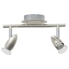 Projecteur au plafond 2 voies ajustables nickel mat GU10 