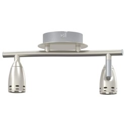 Projecteur au plafond 2 voies ajustables nickel mat GU10 