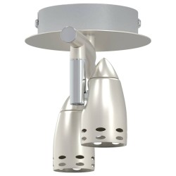 Projecteur au plafond 2 voies ajustables nickel mat GU10 