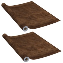 Films autoadhésifs pour portes 2 pcs Chêne foncé 210x90 cm PVC 