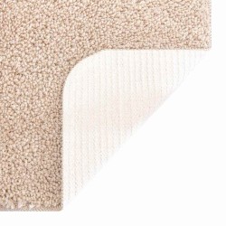 Tapis de bain rectangulaire crème 50x80 cm en polypropylène antidérapant 