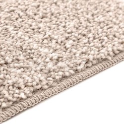 Tapis de bain rectangulaire crème 50x80 cm en polypropylène antidérapant 