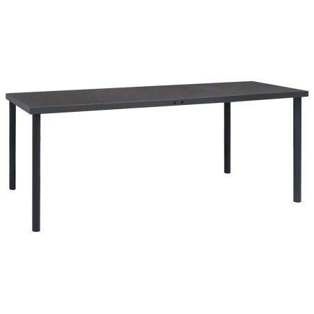 Table à dîner d'extérieur Anthracite 190x90x74 cm Acier 
