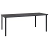Table à dîner d'extérieur Anthracite 190x90x74 cm Acier 