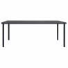Table à dîner d'extérieur Anthracite 190x90x74 cm Acier 