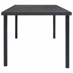Table à dîner d'extérieur Anthracite 190x90x74 cm Acier 