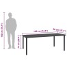 Table à dîner d'extérieur Anthracite 190x90x74 cm Acier 