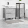 Tapis de bain rectangulaire gris 50x80 cm en polypropylène antidérapant 