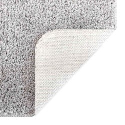 Tapis de bain rectangulaire gris 50x80 cm en polypropylène antidérapant 