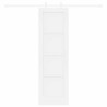 Porte Coulissante avec Kit de Matériel Blanche 61x198,5 cm Bois Massif de Pin 