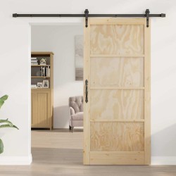 Porte coulissante avec kit 'ORKDAL'en bois massif de pin 