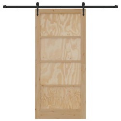 Porte coulissante avec kit 'ORKDAL'en bois massif de pin 