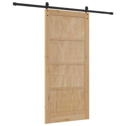 Porte coulissante avec kit 'ORKDAL'en bois massif de pin 