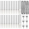 Poteaux de clôture avec pointe 26 pcs Ø32 mm 60 cm Acier galvanisé 