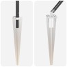 Poteaux de clôture avec pointe 26 pcs Ø32 mm 60 cm Acier galvanisé 