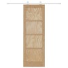 Porte coulissante avec kit quincaillerie 73,5 x 211 cm en bois massif de pin 